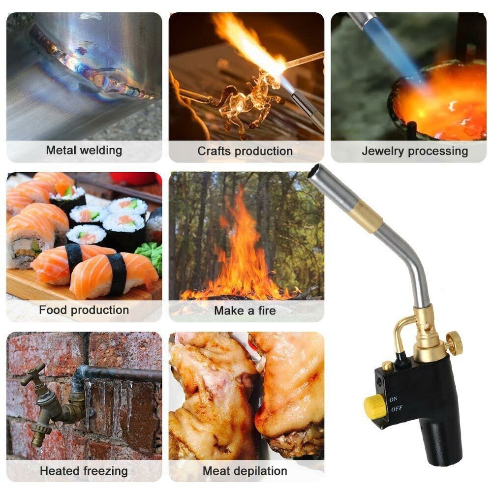 2X Mapp Propane Torch Head Trigger Start Welding Brazing Torch Kit Welding Flame