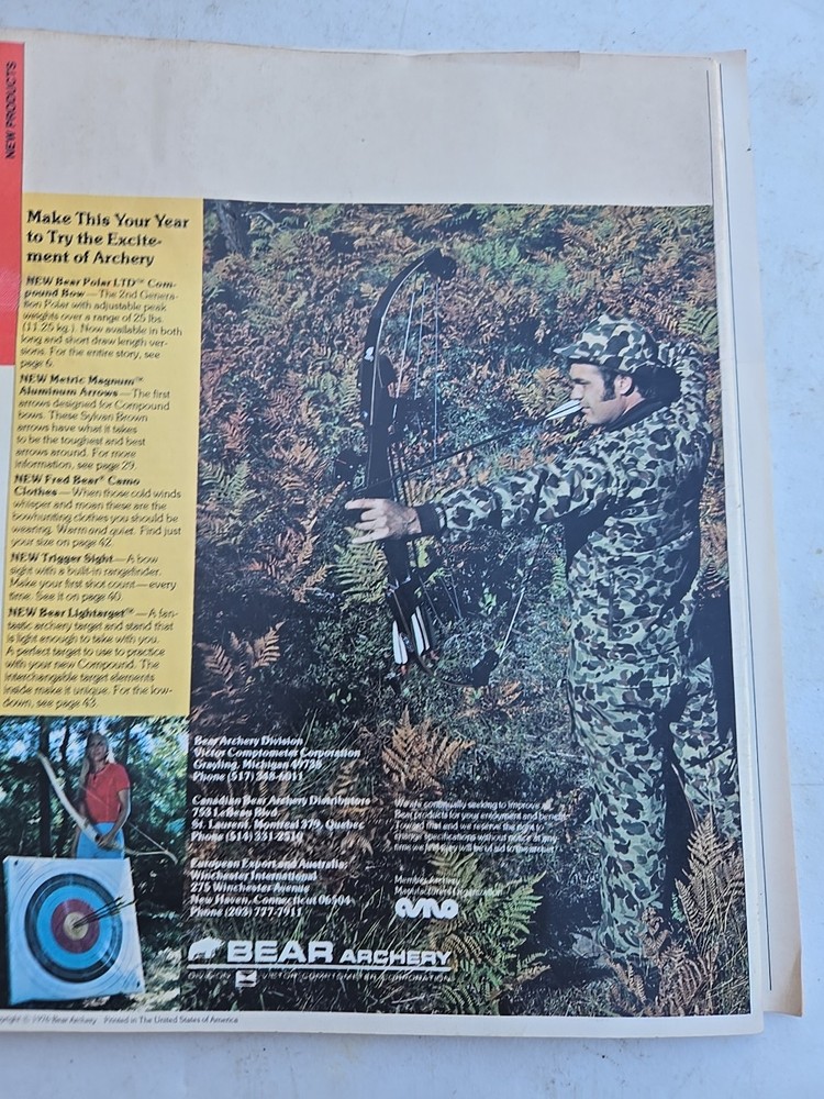 Vintage Bear Archery Catalog 1977