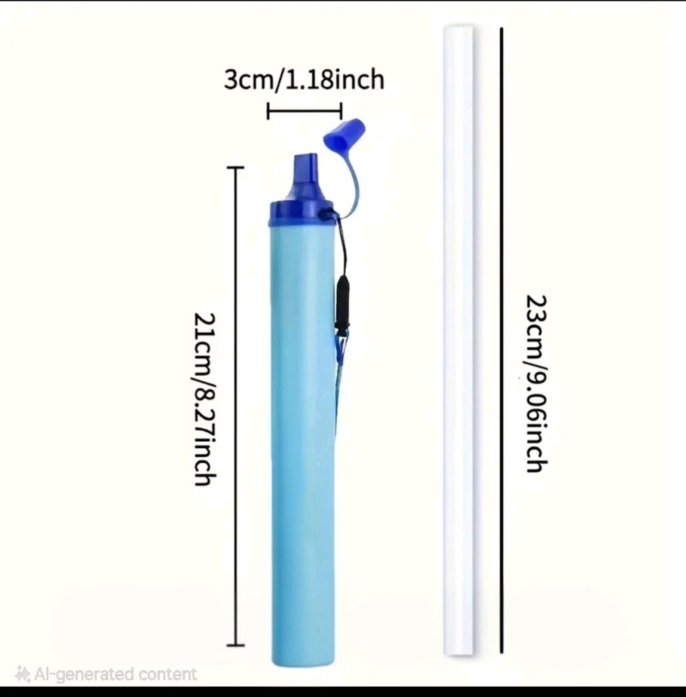 (4-pack) Survival Water Filter Straw