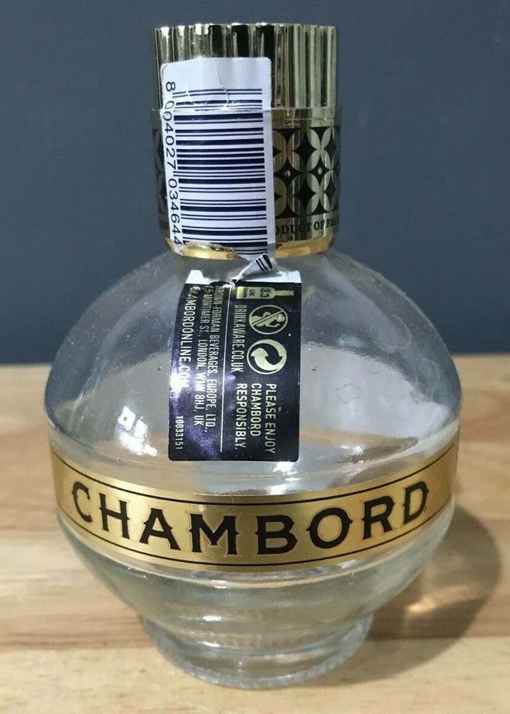 Empty Chambord Bottle - decoration, crafting, candles, upcycle