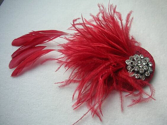 Red Turkey Marabou Feathers Feathers 200 pc 2-4" Glue or Sew on Application
