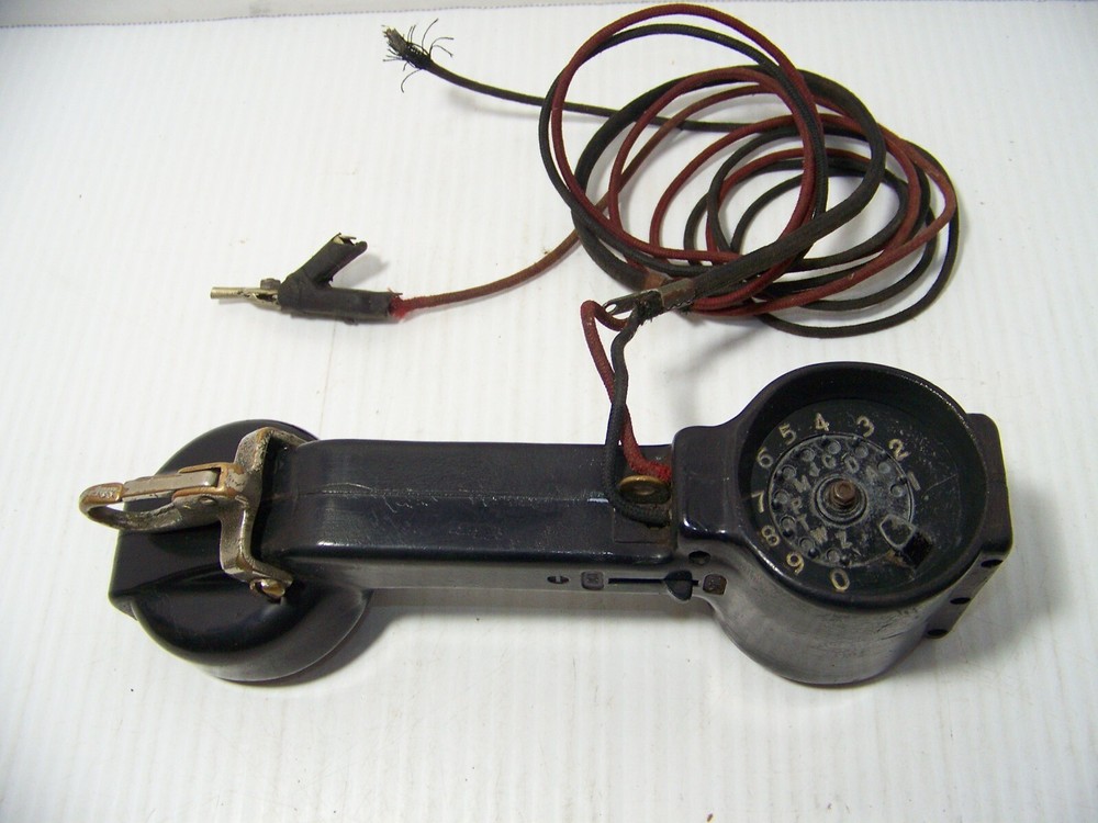 Vintage Bell System Western Electric Rotary Dial Lineman Test Phone "Butt" Set