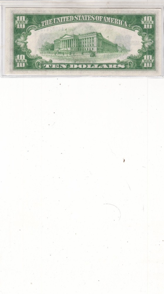 1934 $10 Small Size Silver Certificate - Great Note