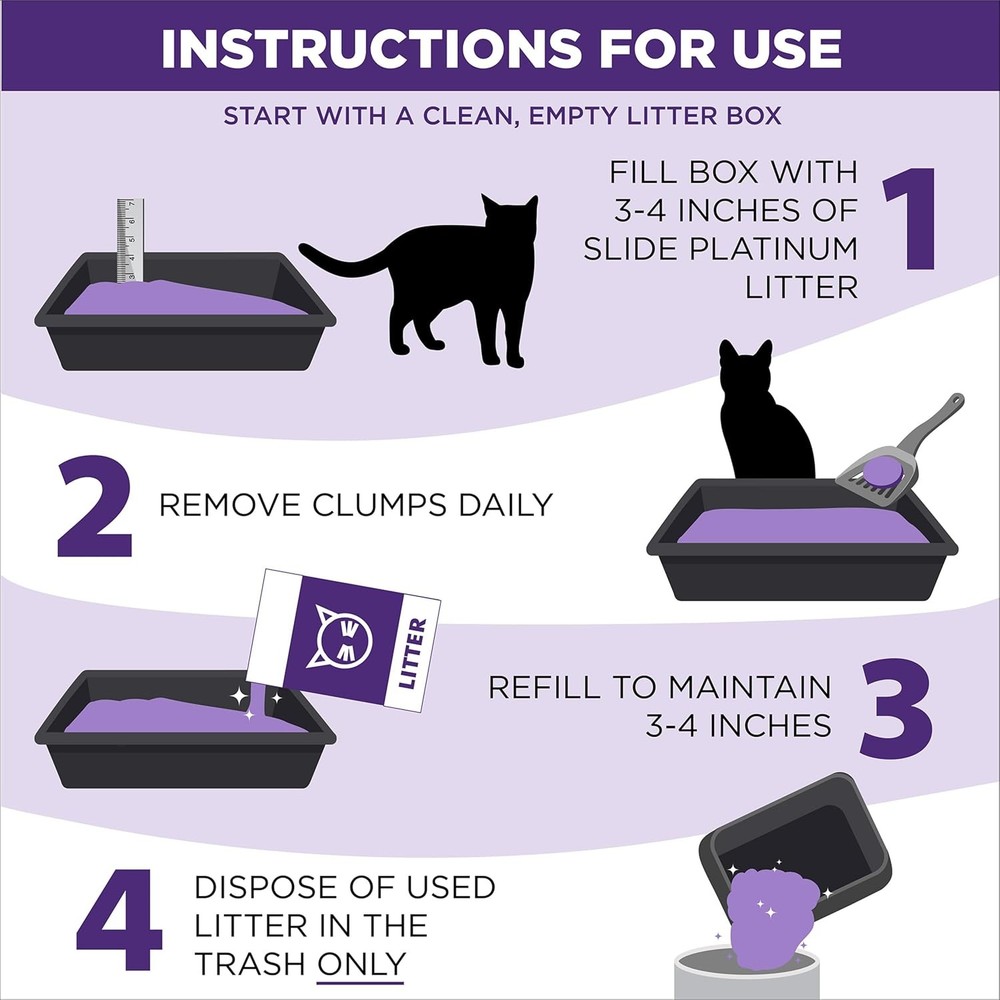 Clump & Seal SLIDE Platinum Multi-Cat Clumping Cat Litter Easy Clean Technology