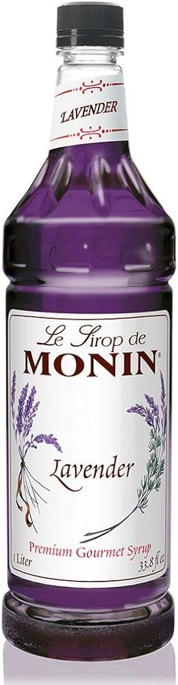 Monin Lavender Syrup 1 liter plastic Bottle