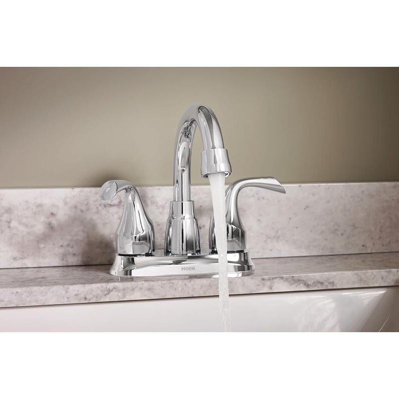 High Arc Bathroom Faucet Centerset 2 Handle Deck Mount Easy Installation Durable