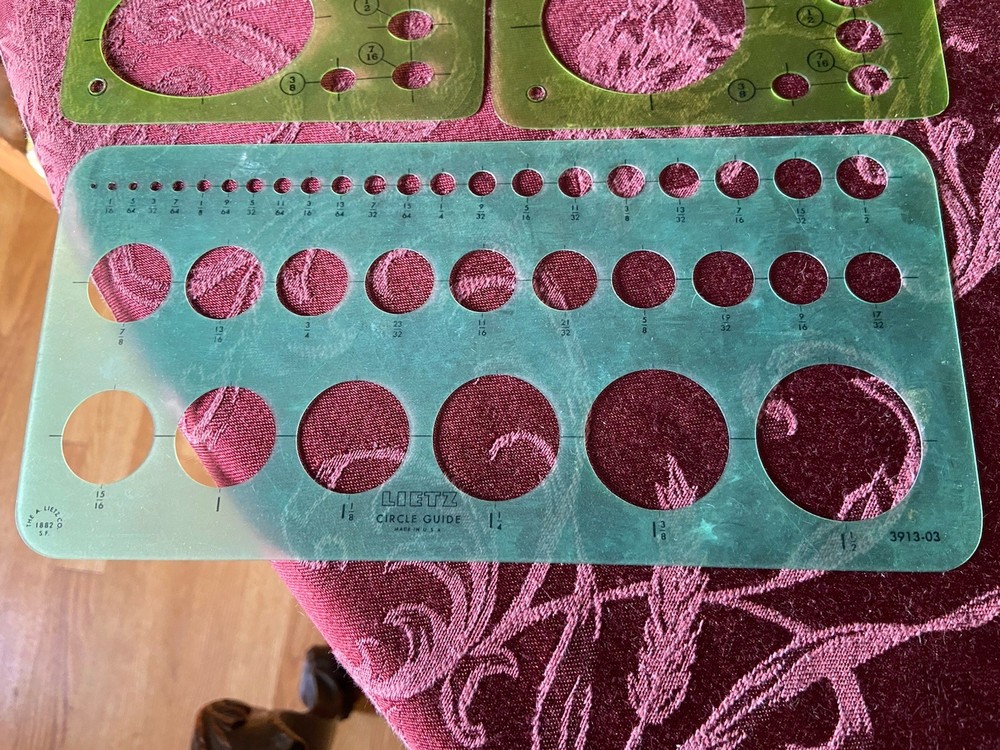 5 Vintage Drafting Drawing Templates Berol Rapidesign 20*- 60* Eclipse, Lietz