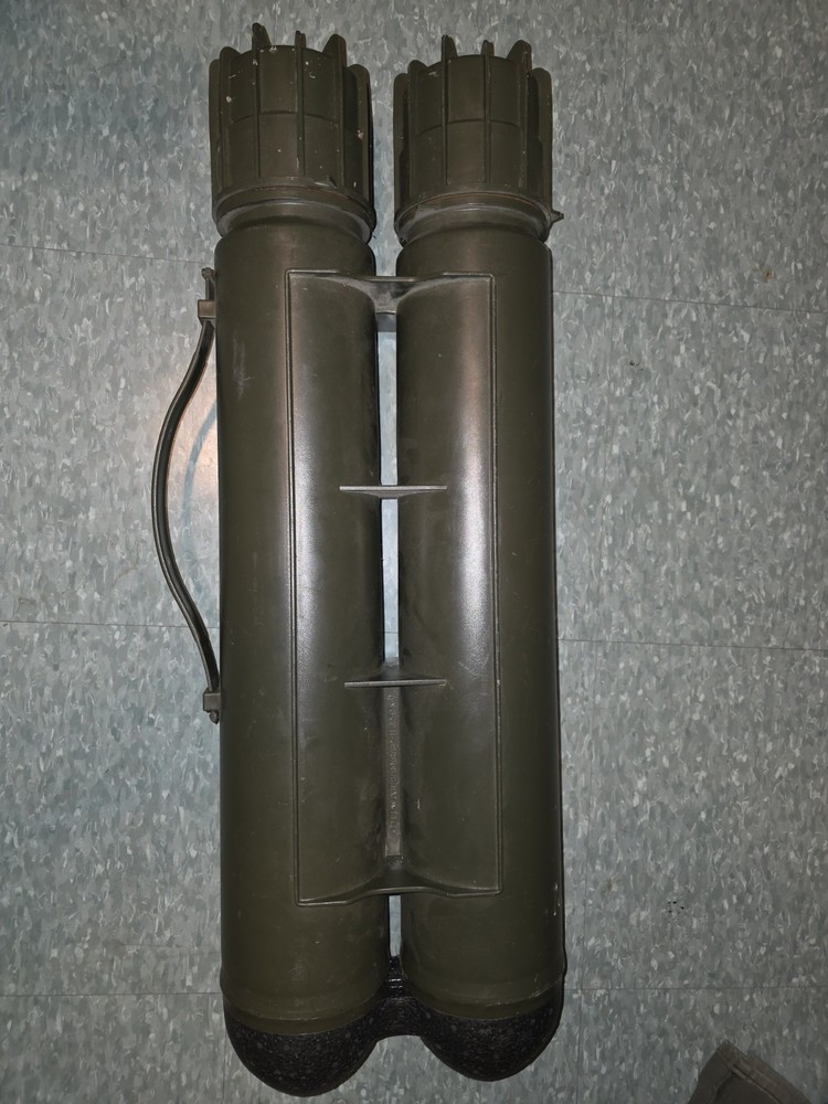 SAAB Bofors dynamics 84mm carl gustaf dual rocket carrying case.