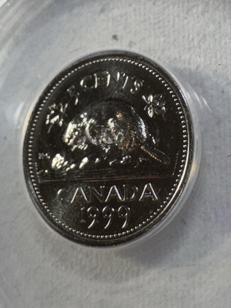 1999 Canada 5 Cents Graded MS 69 by ANACS