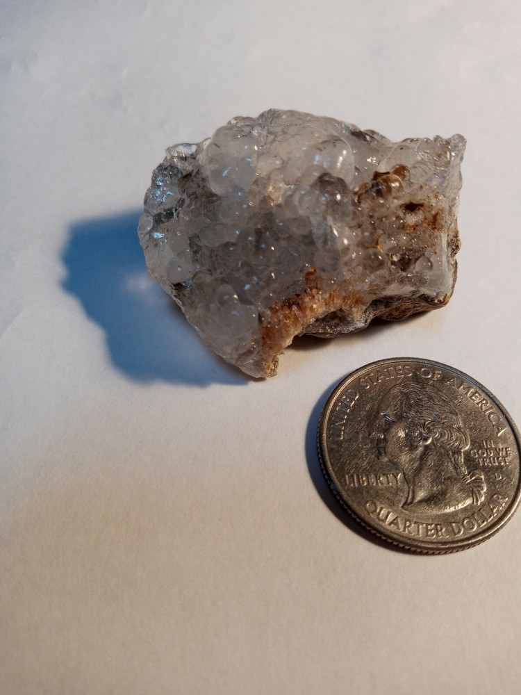 Hyalite opal botryoid on matrix