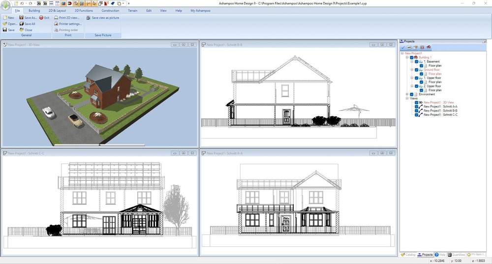 Ashampoo 3D CAD Professional 11 - Architecture more 250 ready-made [USB & DISC]