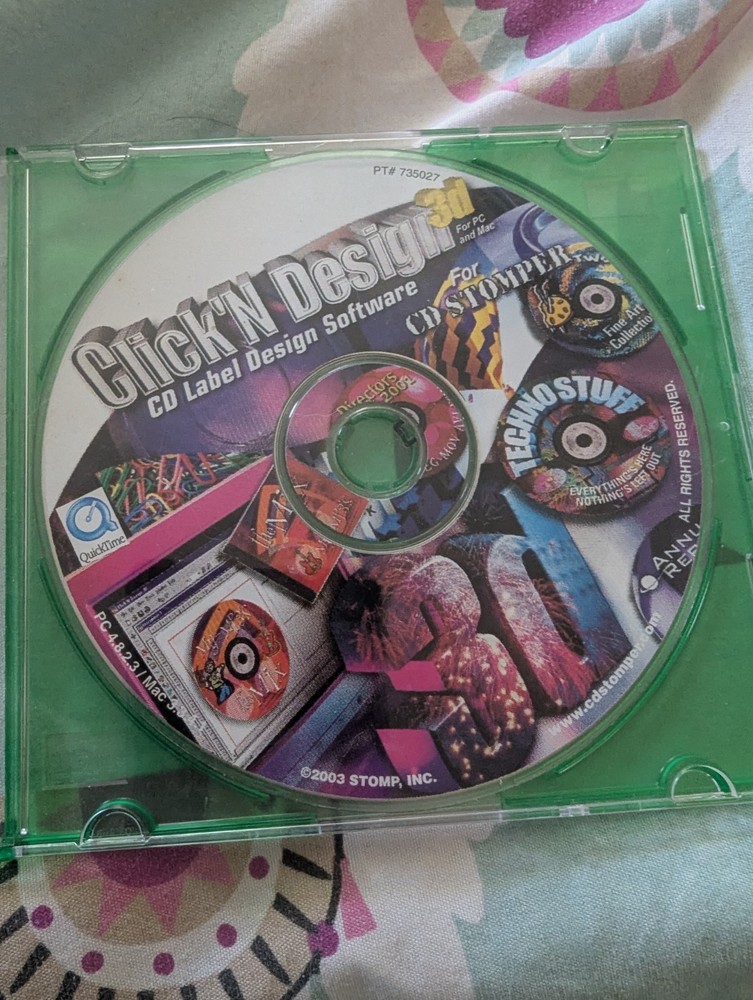 Click'N Design 3D CD Label Design Software For CD Stomper PC