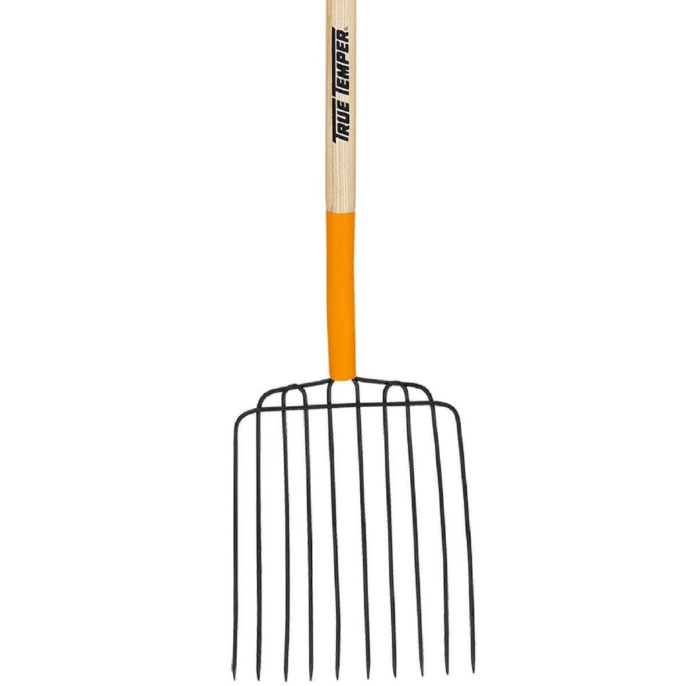 True Temper 2812400 10-Tine Bedding Fork with Hardwood Handle