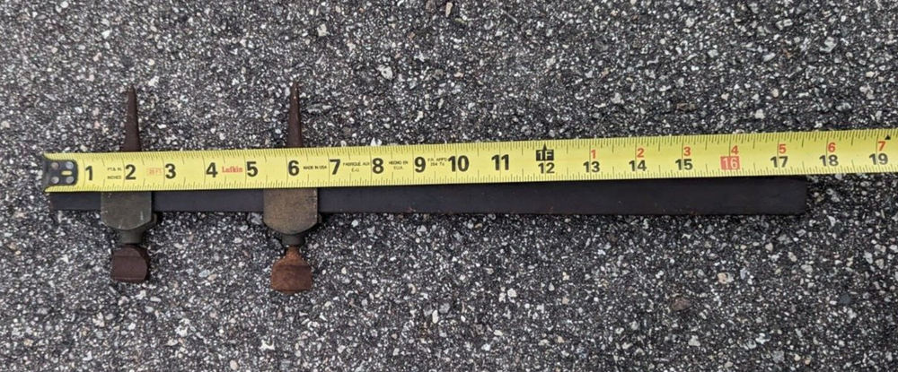 Vintage Brass & Wood Trammel Points