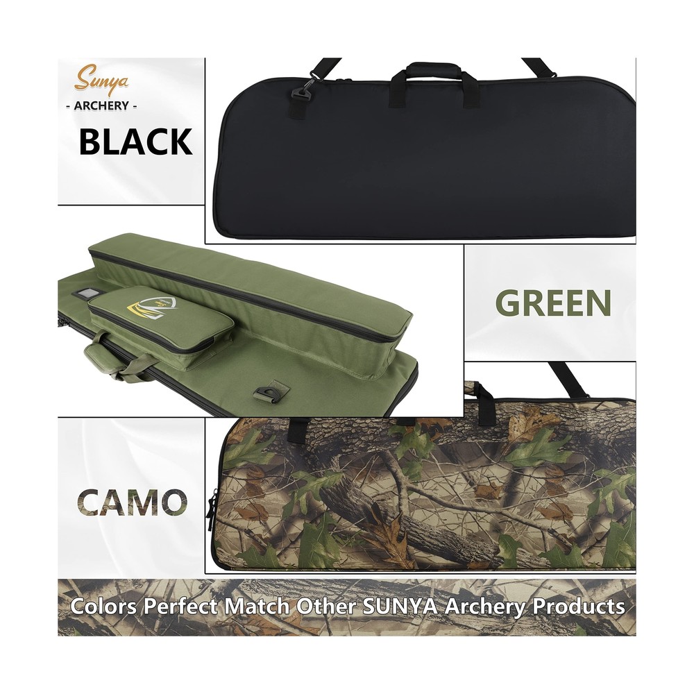 SUNYA Compound Bow Case with Molle System - Neoprene Bow String Protection & ...