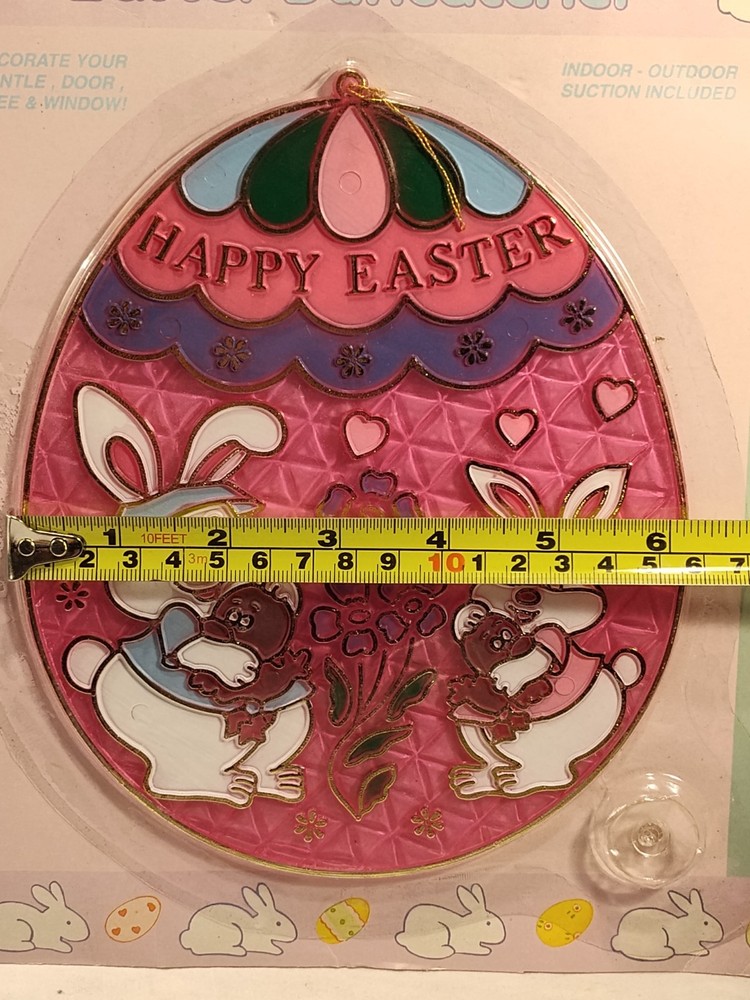 Hermitage Pottery Happy Easter Suncatcher Large 8"
