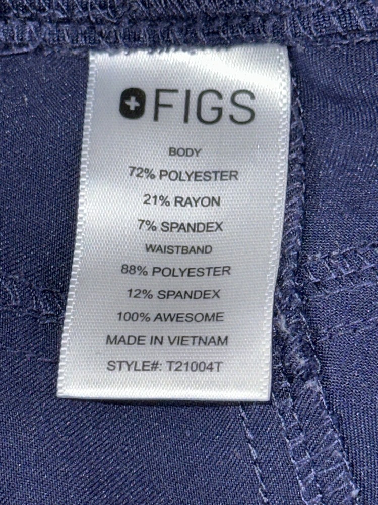 Figs Technical Collection Scrub Set Pants Top Dark Blue Medium