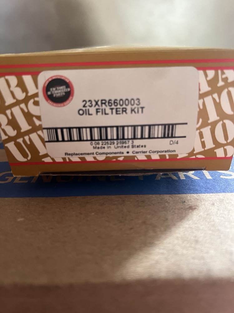 23xr660003 Oil Filter Kit Carrier OEM New In Box