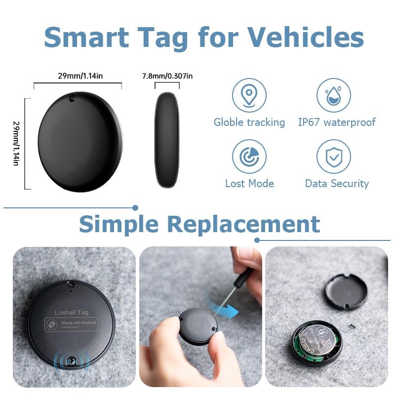 GPS Tracker for Vehicles Work with Built-in APP Compatible with Android Devic...