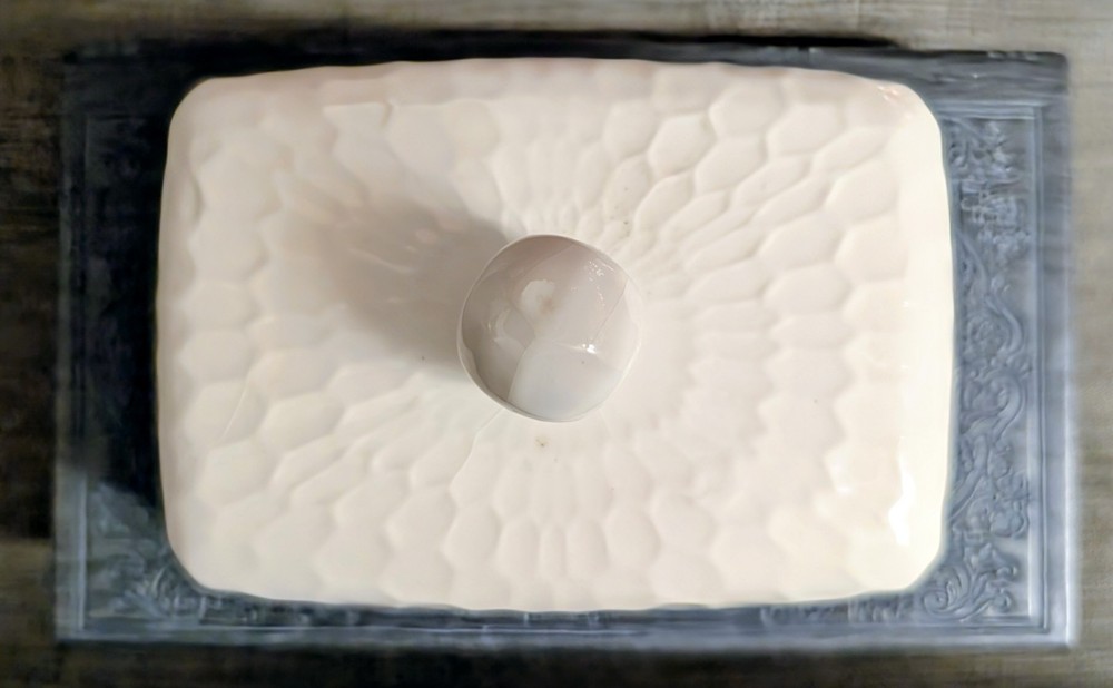 THL White Covered Butter Dish