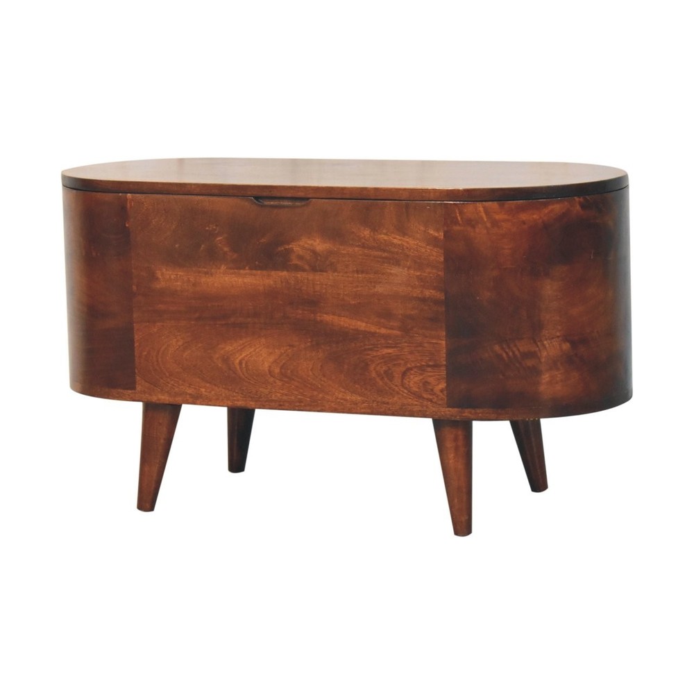 Rounded Lid-Up Blanket Box