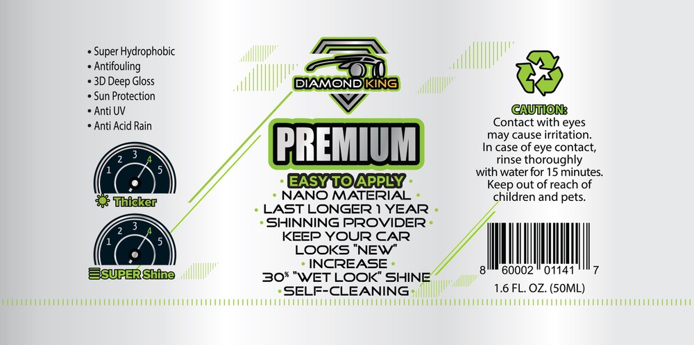 Diamond King 9H Nano Premium Ceramic Car Coating Hydrophobic High Gloss