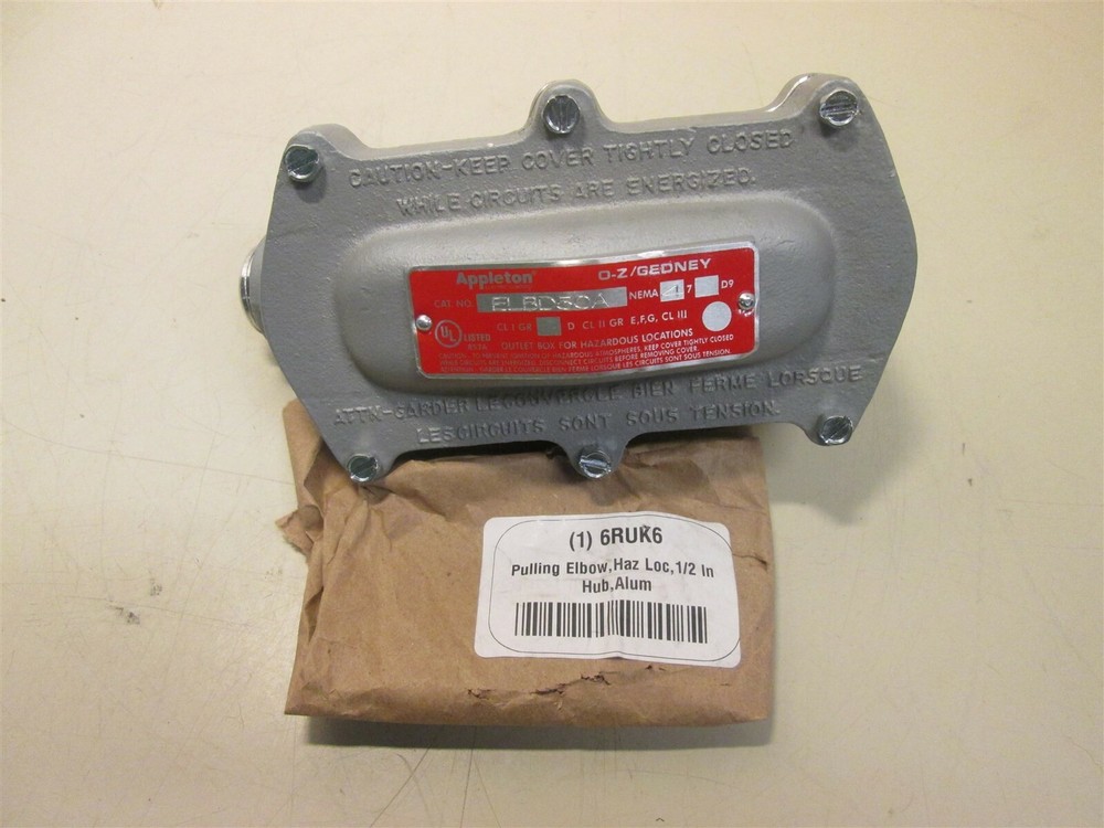 APPLETON ELECTRIC ELBD-50A 90 Degree 1/2" Pulling Elbow Female Connection NEW