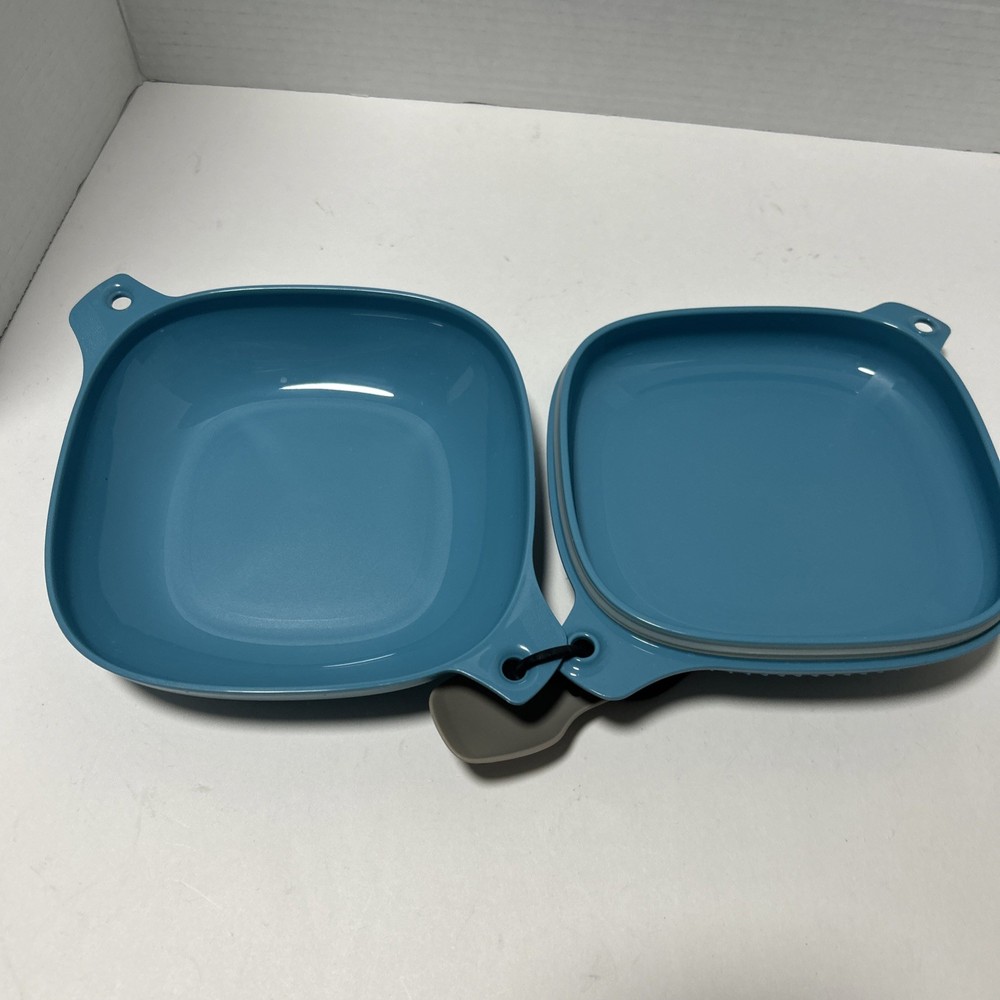 UCO Ware 4 Piece Camping Mess Kit Plate Bowl Fork Tether Spork Blue