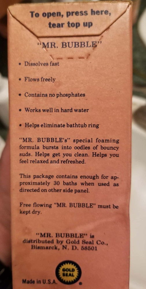 RARE MR. BUBBLE box UNOPENED original kid soap product