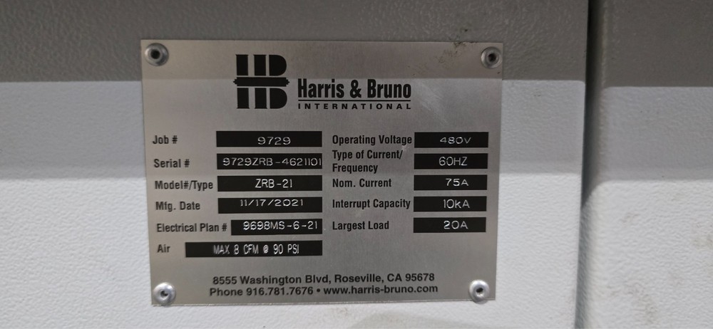 UV Coater - Harris & Bruno