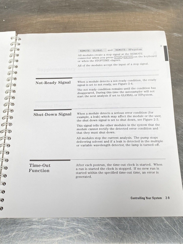 Hewlett Packard HP 1050 Series HPLC Modules OCT 92 - Users Guide / Manual