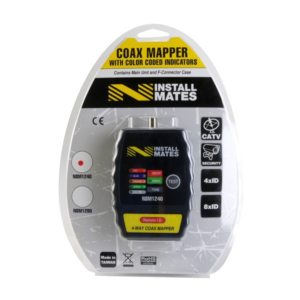 *OPEN BOX* InstallMates™ 4-Way Coax Mapper with Color-Coded Indicators