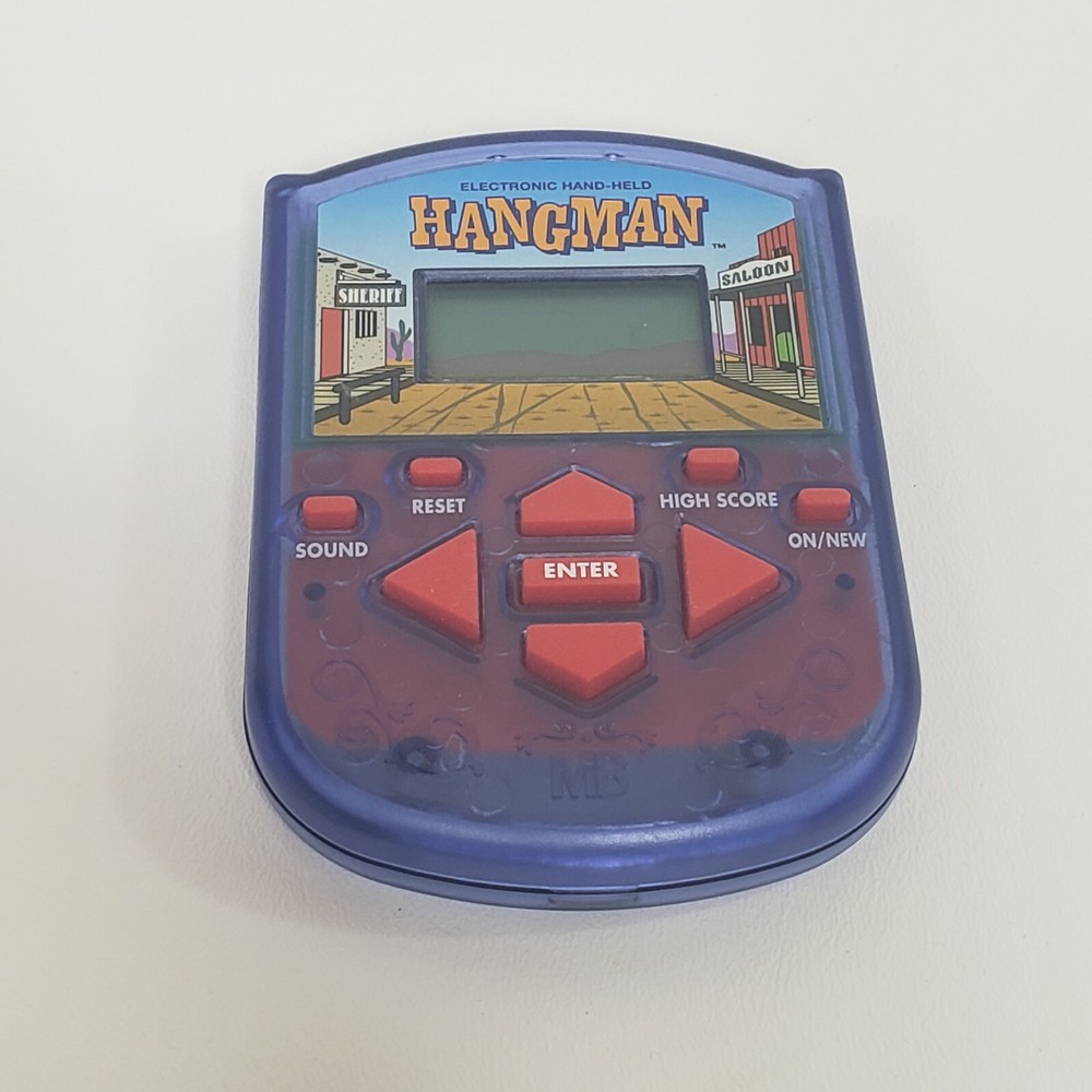 1995 Vintage Hangman Handheld Electronic Game Milton Bradley Hand Held Tested