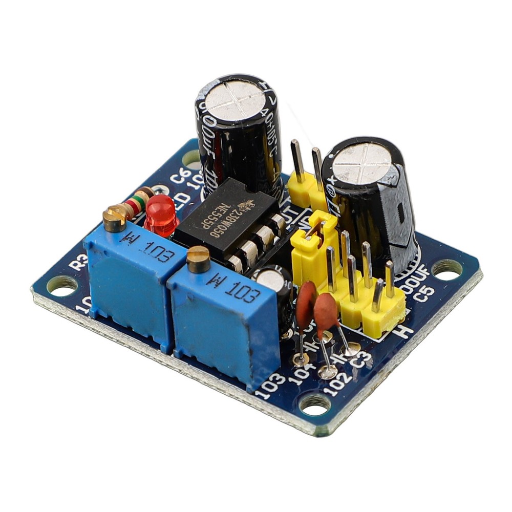 NE555 Pulse Frequency Generator Board LED Indication Continuous Output Range