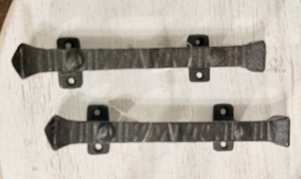 2 Large Cast Iron Rustic Foundry Style Barn Handle Gate Pull Shed Door Handle 9”