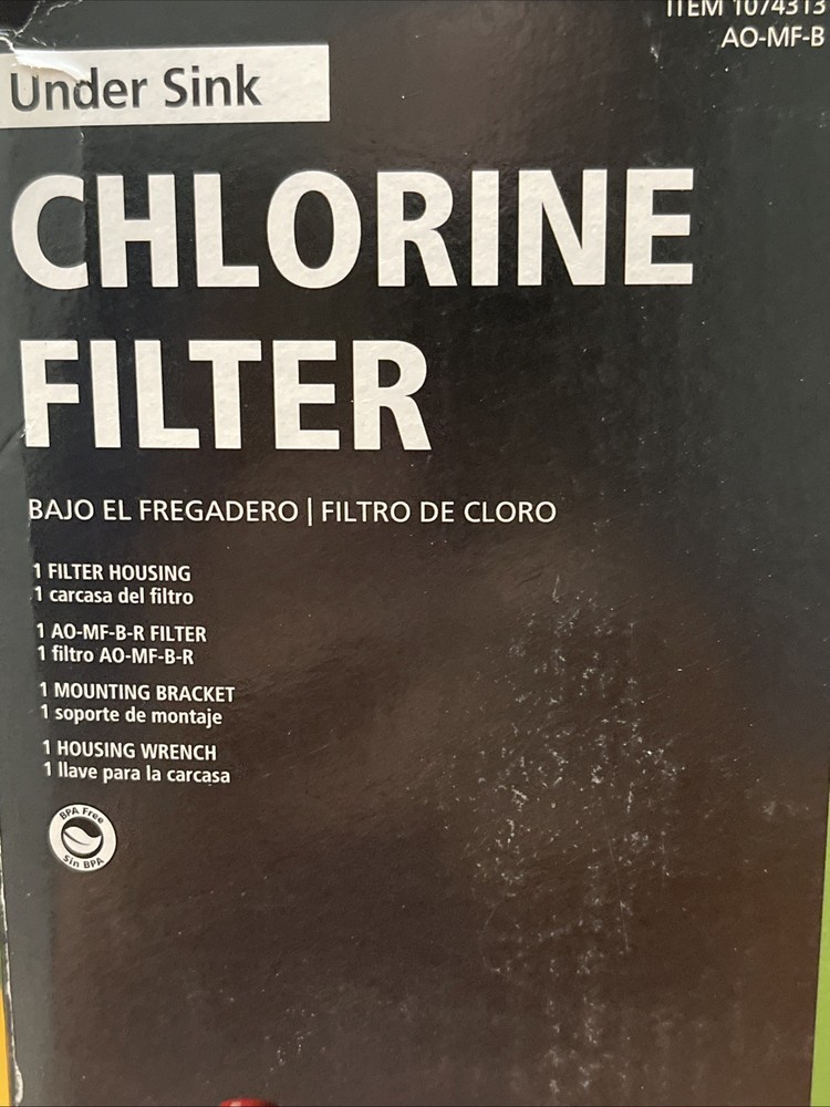 A O Smith Chlorine Filter 1074313 AO-MF-B Under Sink Open Box ( Shelf)