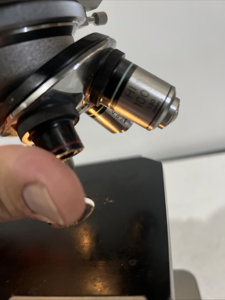 Vintage LAB SETUP Olympus KHC Microscope Binocular Working Lamp UNTESTED AS-IS