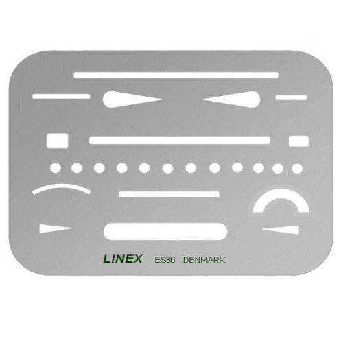 Linex Erasing Shield - ES30 - Artists Precision Drawing Eraser Template.
