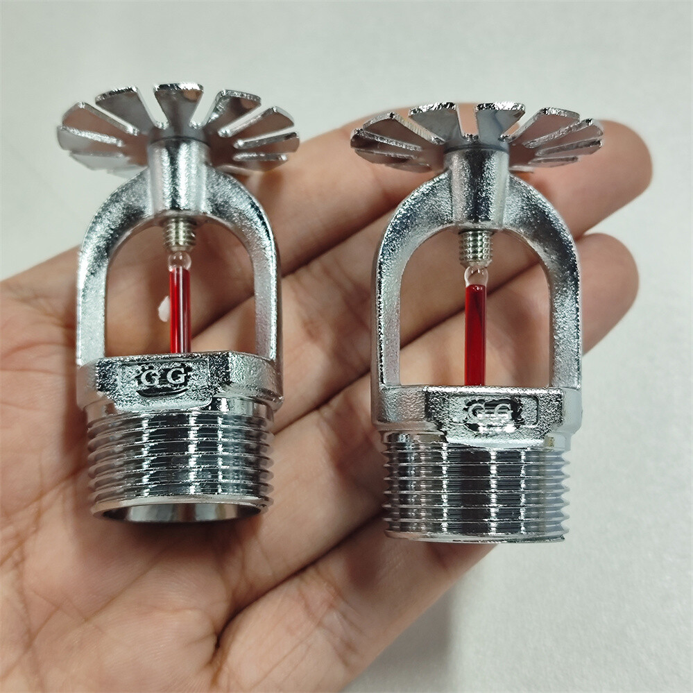 6PCS Globe 155°F Chrome Pendent Fire Sprinkler Head 1/2" Quick Response
