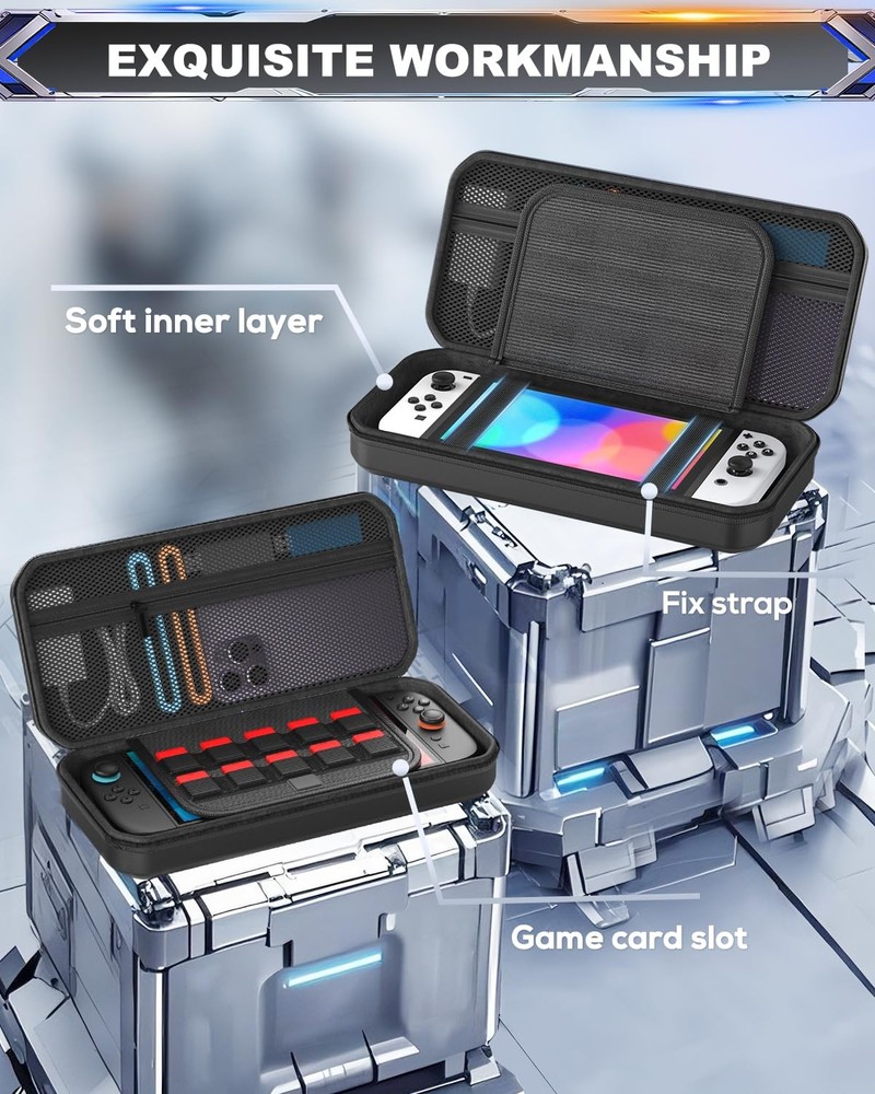 FYOUNG Carrying Case for Nintendo Switch 2 Console, Full Protection Black