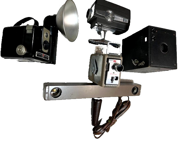 collection vintage cameras