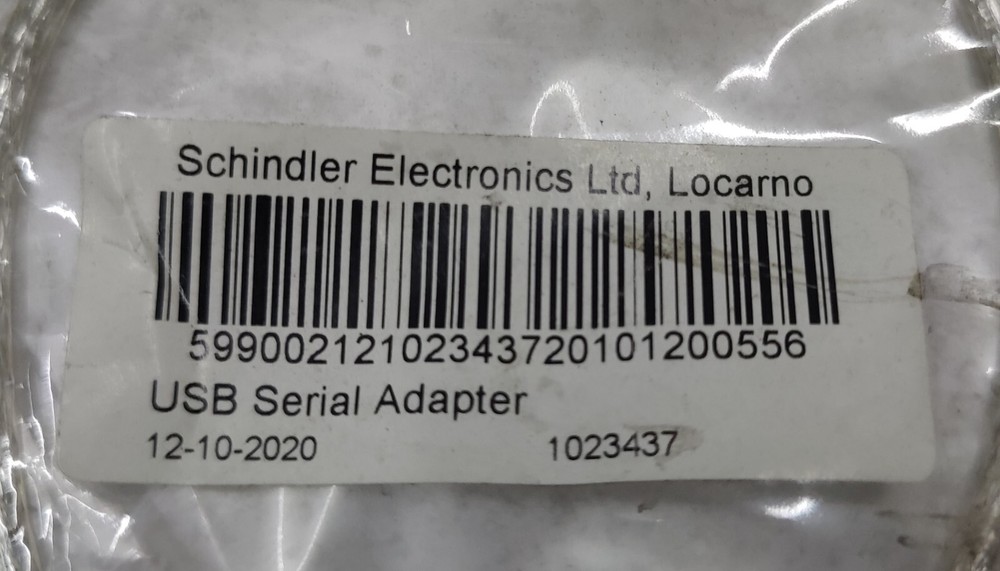 Schindler Elevator 59900212 USB RS232 Serial Adapter