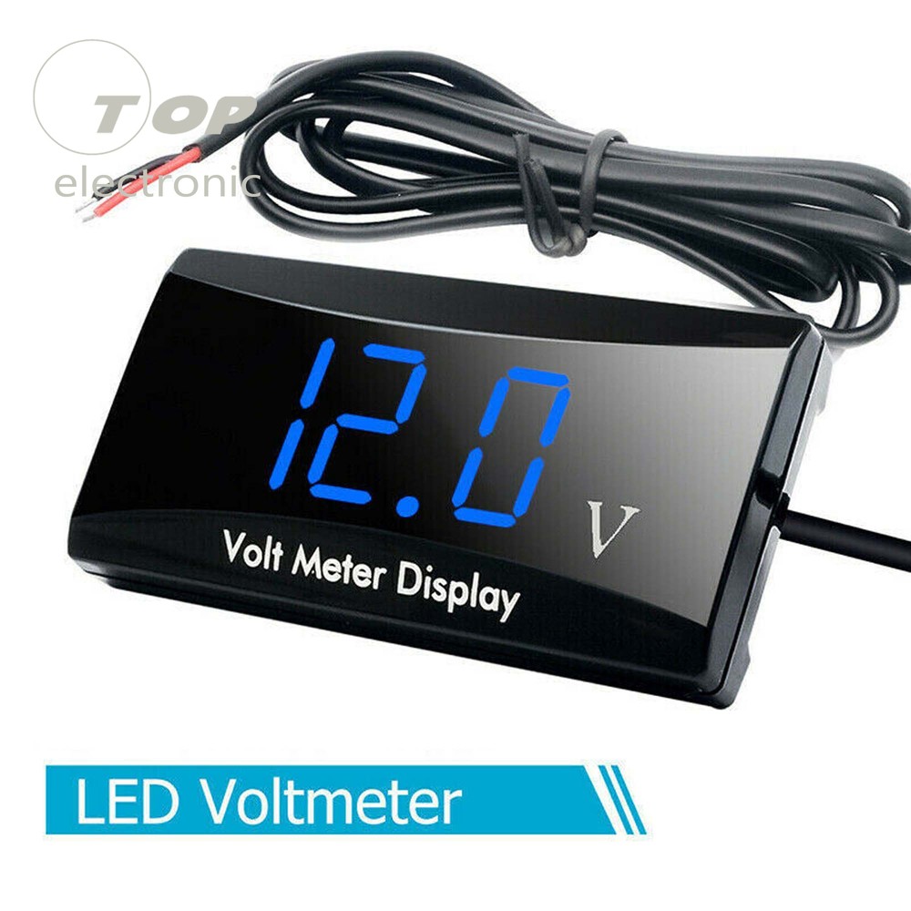 Car Motorcycle 12V Digital LED Display Voltmeter Voltage Gauge Panel Meter NEW
