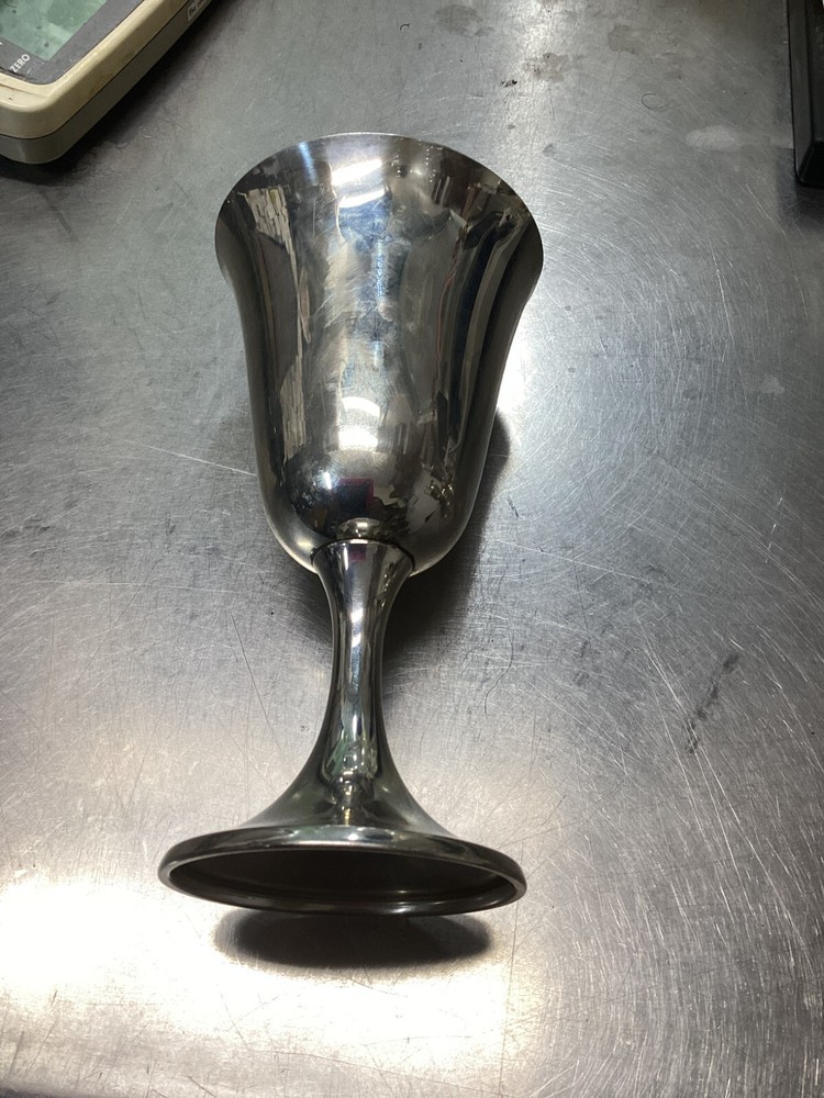 Vintage Gorham 272 Engraved Puritan Genuine Goblet Sterling Silver