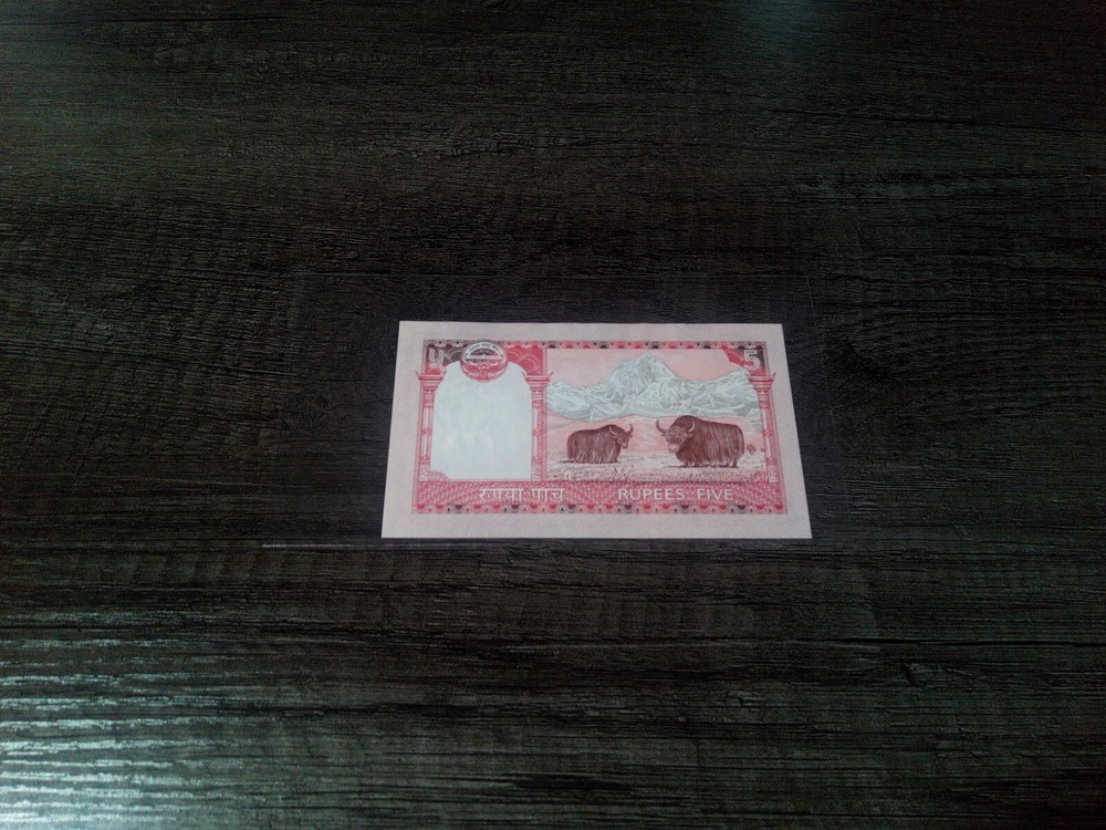 Nepal 5 Rupees (2008) - Yaks/Mt. Everest/p60 UNC