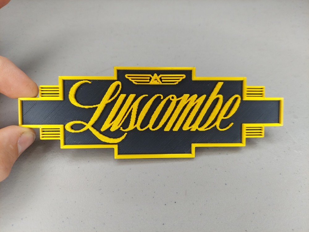 Luscombe Aircraft Airplane Instrument Panel Emblem 3D Printed
