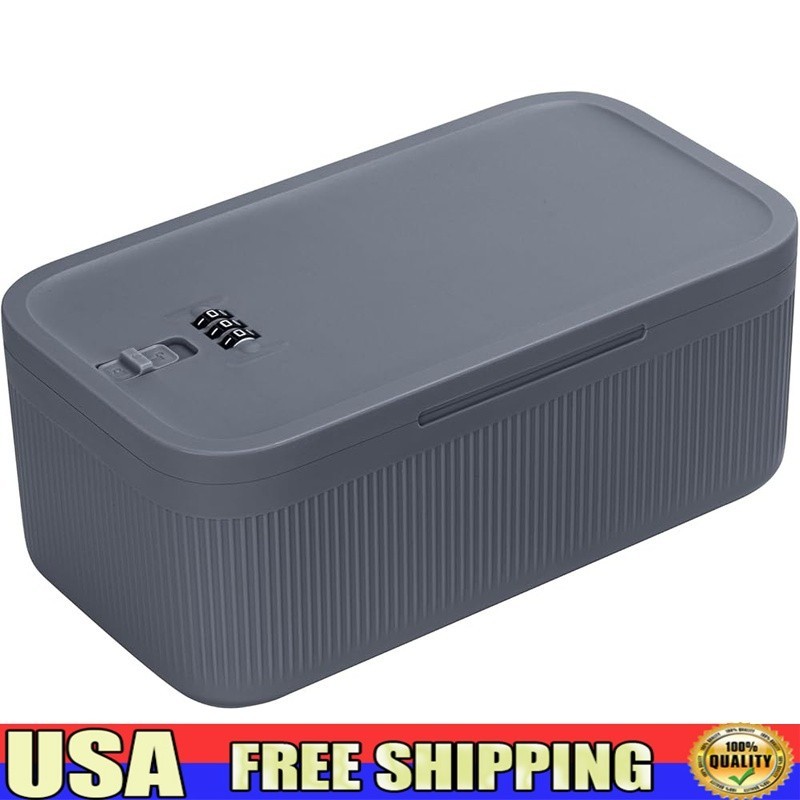 Lockable Storage Box W/ Mechanical Code Lock Valuables Medicines Food Organizer