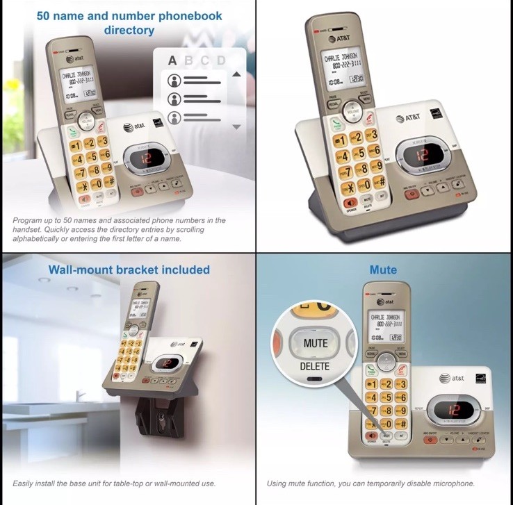EL52113 Cordless Phone with Answering System & Backlit Keys