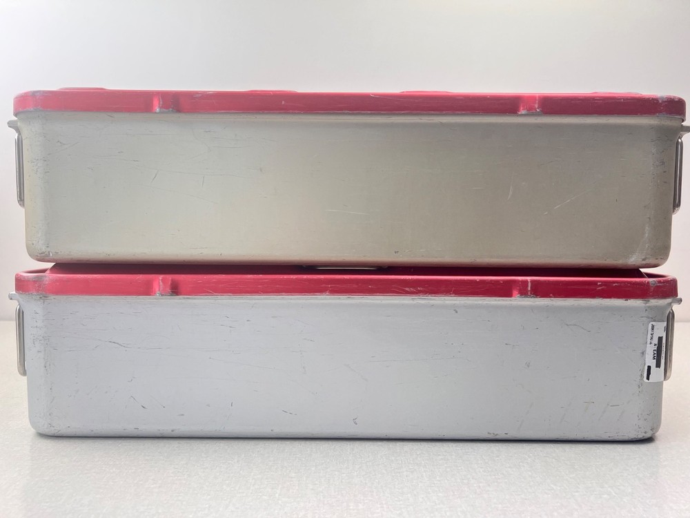 AESCULAP (2) JN442 Sterilization Containers (7) Filter plates