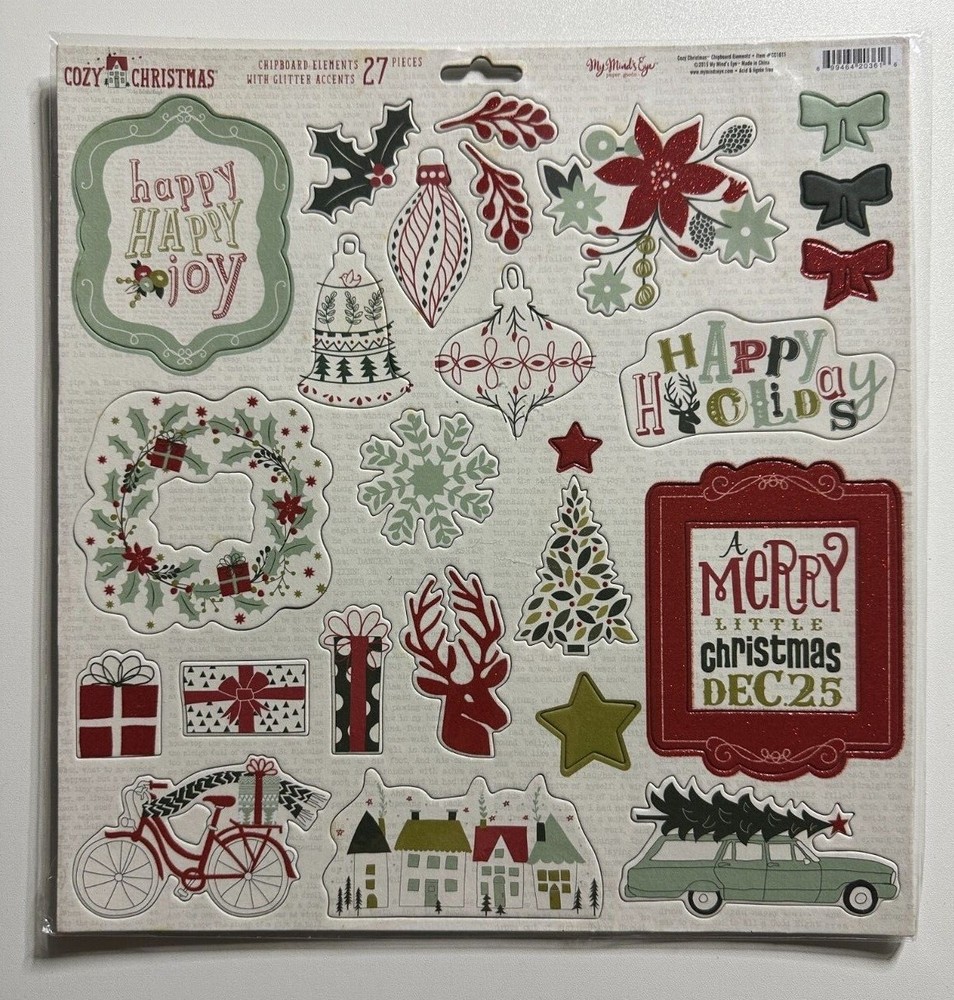 My Mind's Eye 12 x 12 Chipboard Elements-Variations Available-You Choose